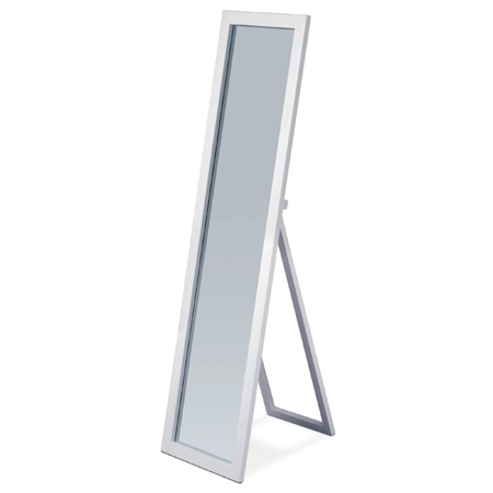 Zrcadlo stojací, v.150 cm, konstrukce z MDF, bílá matná barva 20685 WT