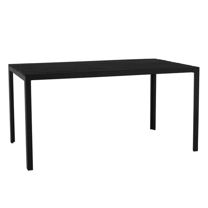 Zahradní stůl, 150 cm, černá, ABELO