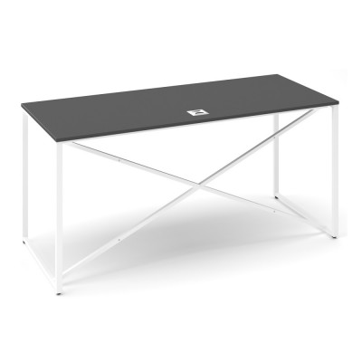 Stůl ProX 158 x 67 cm, s krytkou, Grafit / bílá