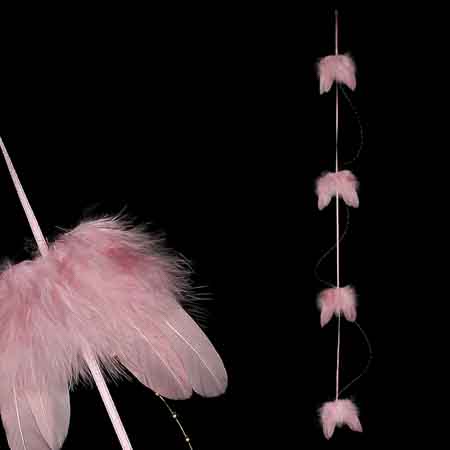 Girlanda s andělskými křídly, růžová barva. AK6123 PINK