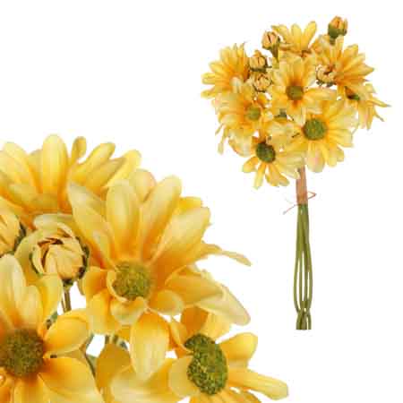 Kopretina, barva žlutá. Květina umělá. KT7050 YEL