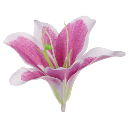 Lilie, barva tm.fialová. Květina umělá vazbová. Cena za balení 12ks. KN7028 PUR
