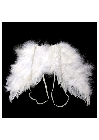 Andělská křídla z peří , barva bílá, baleno 2 ks v polybag. Cena za 1 ks. AK6111-WH