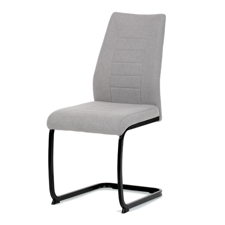 Židle jídelní, světle šedá látka, černé kovové nohy DCL-438 LAN2