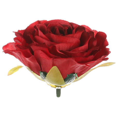 Růže, barva červená. Květina umělá vazbová. Cena za balení 12 kusů. KN7025 RED