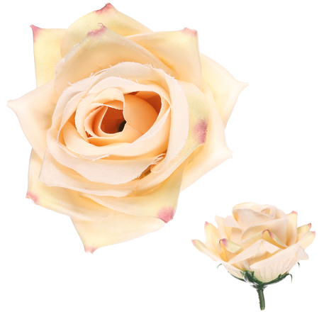 Růže, barva krémová. Květina umělá vazbová. Cena za balení 12 kusů KUM3312-CRM