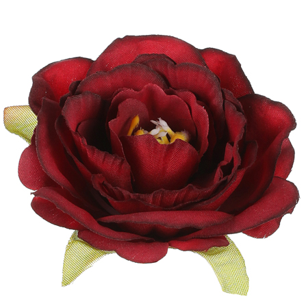 Růže, barva tmavě červená. Květina umělá vazbová. Cena za balení 12 kusů. KN7002 BOR