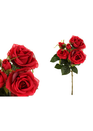 Růže puget, barva červená. Květina umělá. SG5698