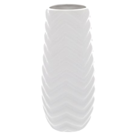 Váza keramická, bílá HL9021-WH