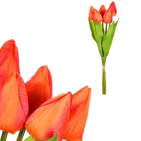 Tulipány v pugetu, barva oranžová. KN6121 OR