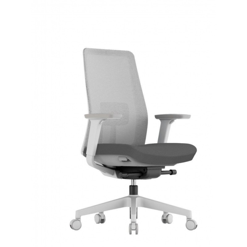 OfficePro Kancelářská židle K10 White šedá