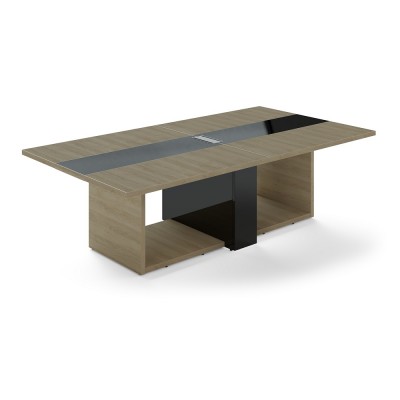 Jednací stůl Trevix 260 x 140 cm, Dub pískový / černá