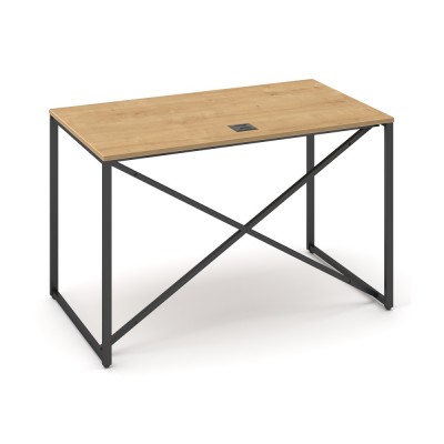 Stůl ProX 118 x 67 cm, s krytkou, Dub hamilton / grafit