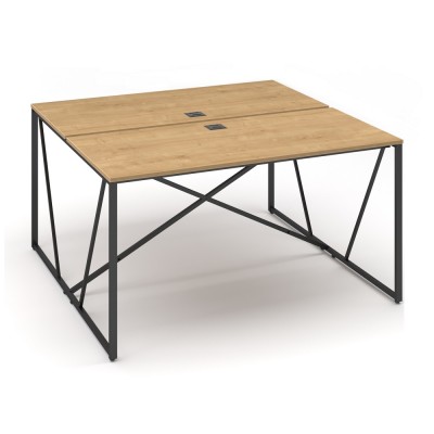 Stůl ProX 138 x 137 cm, s krytkou, Dub hamilton / grafit