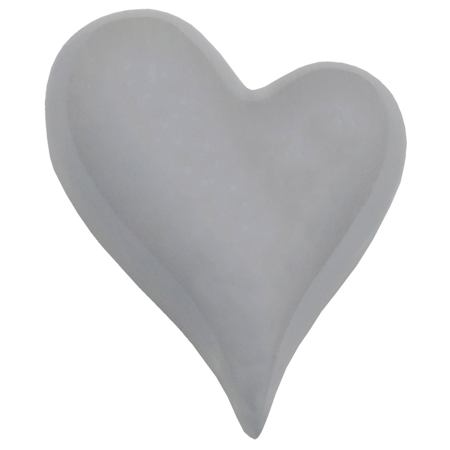 Srdce keramické, lesklá šedá barva. ALA1236 GREY