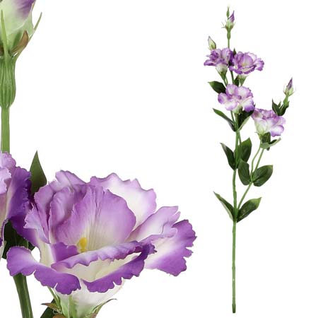 Eustoma - umělá květina, barva fialová. KT7909 PUR