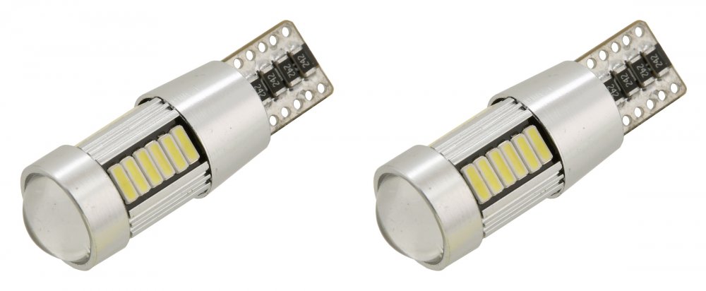 Žárovka 27 LED 12V T10 NEW-CAN-BUS bílá 2ks