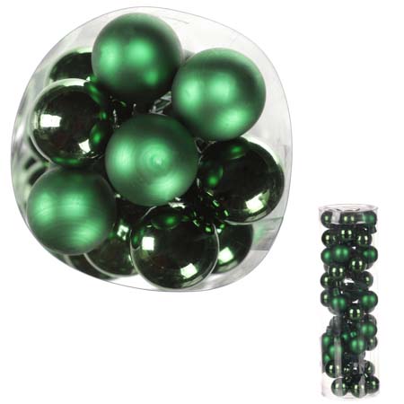 Ozdoby skleněné na drátku,zelené, pr.2 cm, cena za 1 balení (48 ks) VAK121-2D