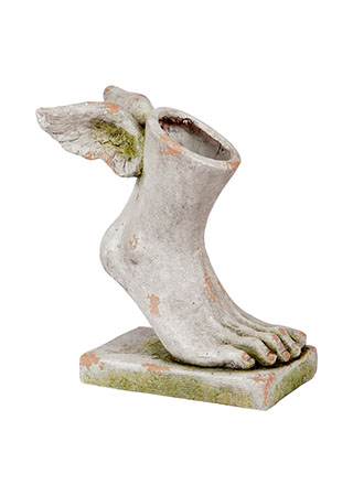 Noha, dekorace z MgO keramiky s otvorem na květináč ZB1866