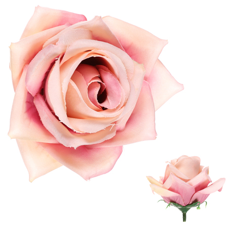 Růže, barva staro-růžová. Květina umělá vazbová. Cena za balení 12 kusů KUM3312-OLDPINK