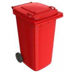 Plastová popelnice 240 l, červená