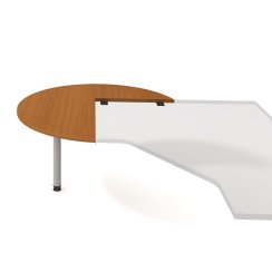 HOBIS Stůl jednací levý napříč ø 120 cm - GP 22 L N