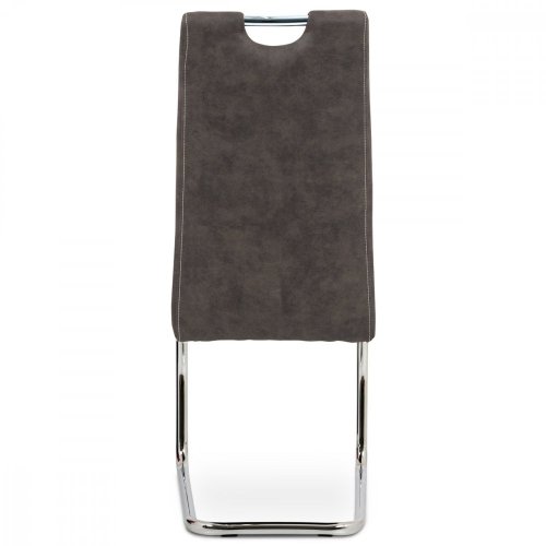 Jídelní židle, potah antracitově šedá látka COWBOY v dekoru vintage kůže, kovová HC-483 GREY3