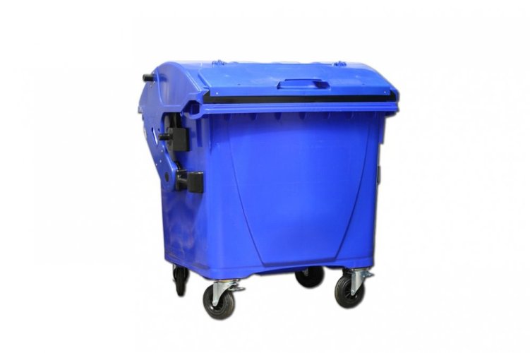 Plastový kontejner 1100 l víko ve víku, modrý