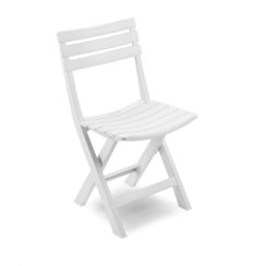Židle skládací BIRKI bílá