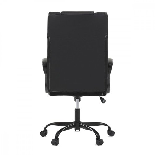 Židle kancelářská, černá ekokůže, kovový kříž KA-Y386 BK