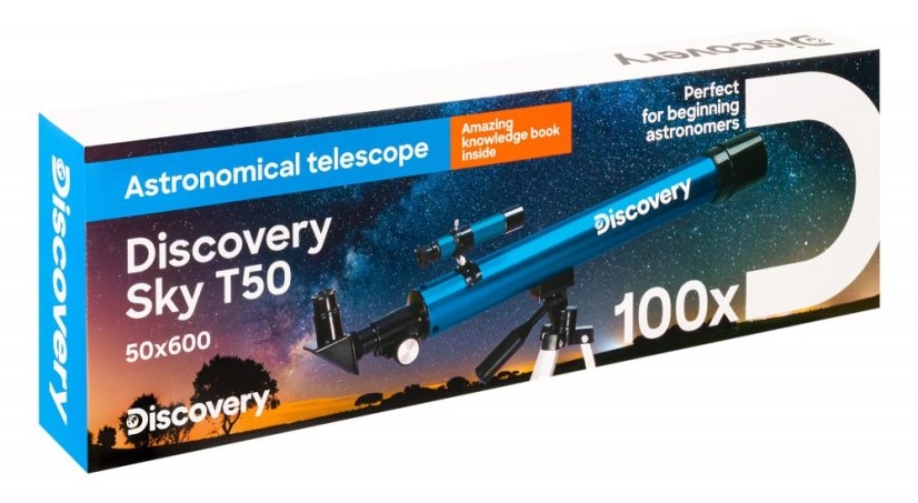 (CZ) Hvězdářský dalekohled Discovery Sky T50 s knížkou