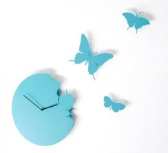 Designové hodiny Diamantini a Domeniconi Butterfly sky blue 40cm