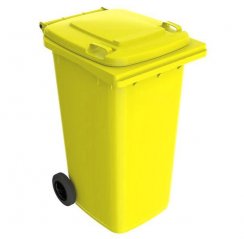 Plastová popelnice 240 l, žlutá