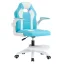 Otočná židle s podnoží, modrá/bílá, RAMIL