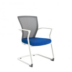 Jednací židle MERENS WHITE Meeting BI 204 modrá