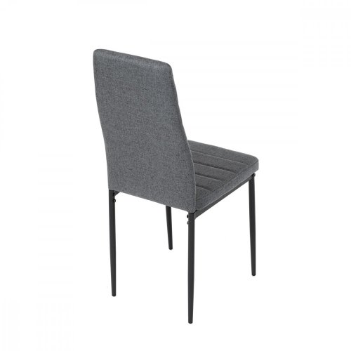 Židle jídelní, šedá látka, kov šedá DCL-374 GREY2