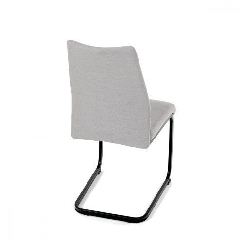 Židle jídelní,  světle šedá látka, černé kovové nohy DCL-438 LAN2