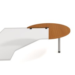 HOBIS Stůl jednací pravý napříč ø 120 cm - GP 22 P N