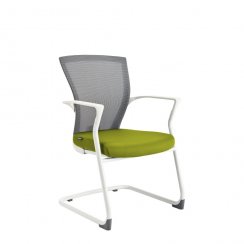 Jednací židle MERENS WHITE Meeting BI 203 zelená