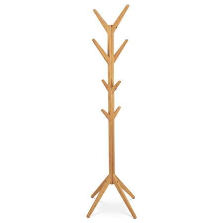 Věšák dřevěný stojanový V505, masiv bambus, přírodní odstín