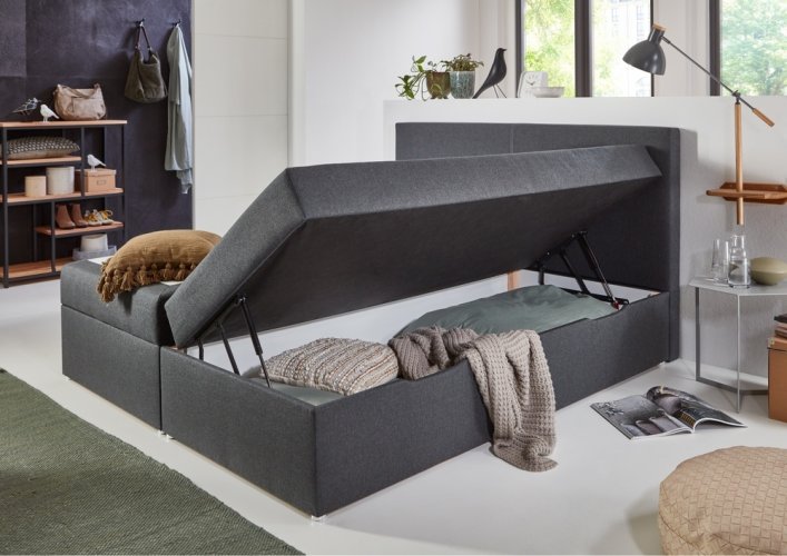 Kontinentální postel BOXSPRING HARRY BX2160 180x200 cm - antracit