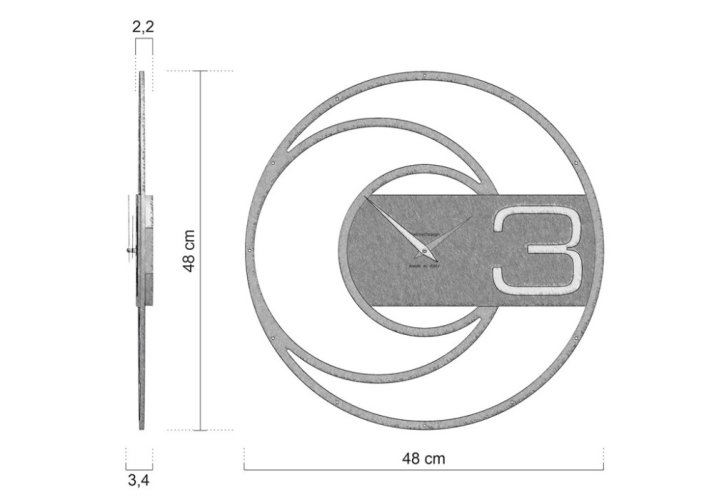 Designové hodiny 10-138-2 CalleaDesign 48cm