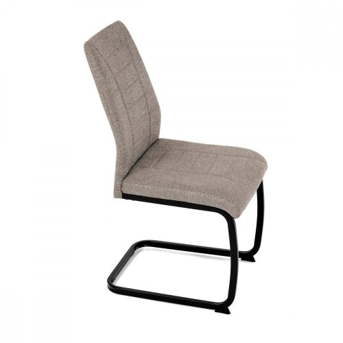 Židle jídelní, béžová látka, černé kovové nohy DCL-438 BR2