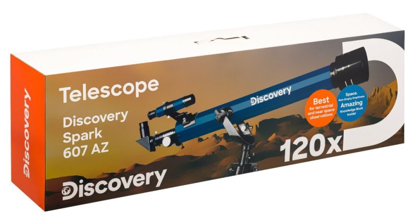 Hvězdářský dalekohled Levenhuk Discovery Spark 607 AZ s knížkou