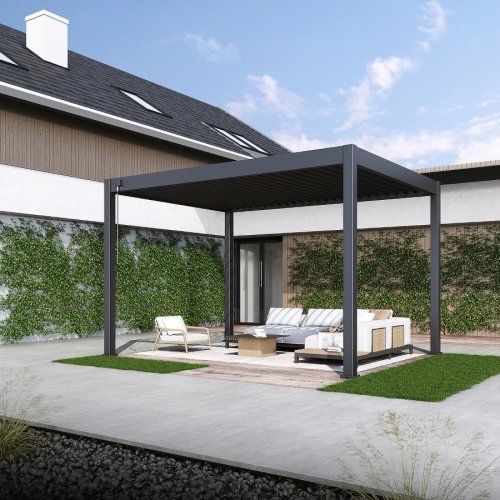 Bioklimatická pergola INTRO NEO 4x3 m, hliník - volně stojící