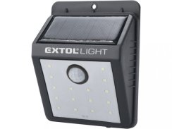EXTOL světlo nástěnné s pohybovým čidlem, 120lm, solární nabíjení (43130)