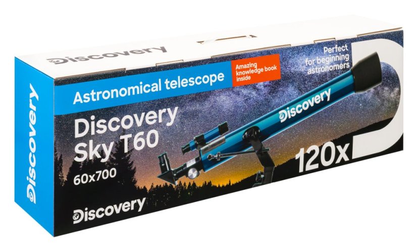 (CZ) Hvězdářský dalekohled Discovery Sky T60 s knížkou