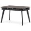 Jídelní stůl 120+30+30x80 cm, keramická deska šedý mramor, kov, černý matný lak HT-405M GREY