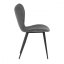 Židle jídelní, šedá látka, černá kovová podnož DCL-1031 GREY2