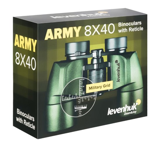 Binokulární dalekohled se zaměřovačem Levenhuk Army 8x40